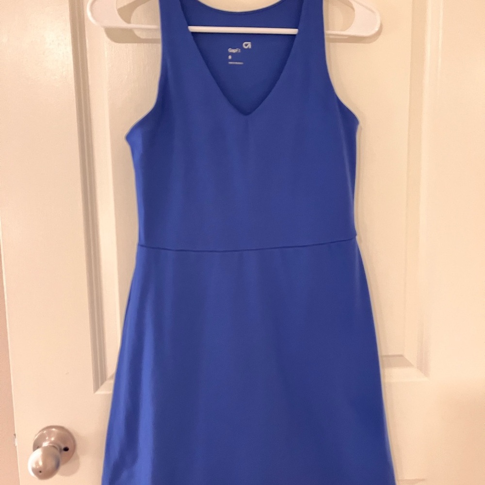 Women's Blue Sleeveless Exercise Dress